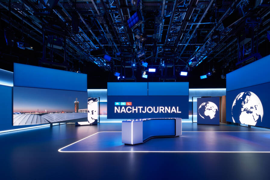 RTL News Studio broadcast architecture by Veech x Veech
