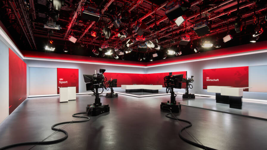 ntv News Studio broadcast architecture by Veech x Veech