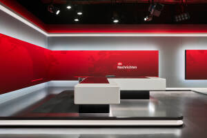 ntv News Studio broadcast architecture by Veech x Veech